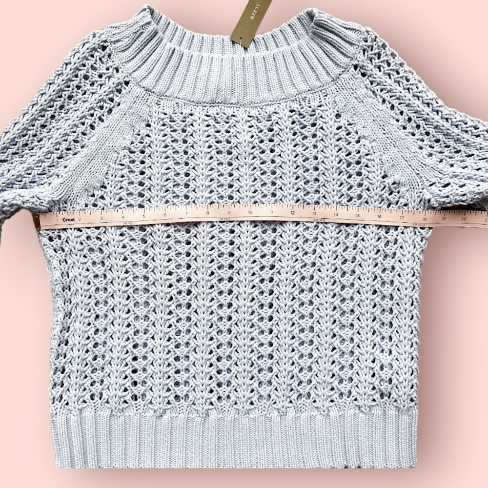 J. CREW Wide-neck beach sweater with pointelle stitch Sz. XXS NWT - Picture 8 of 10